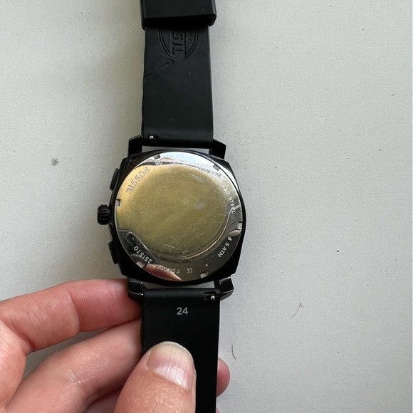 Fossil Machine Chronograph Black Silicone Watch - Picture 5 of 6